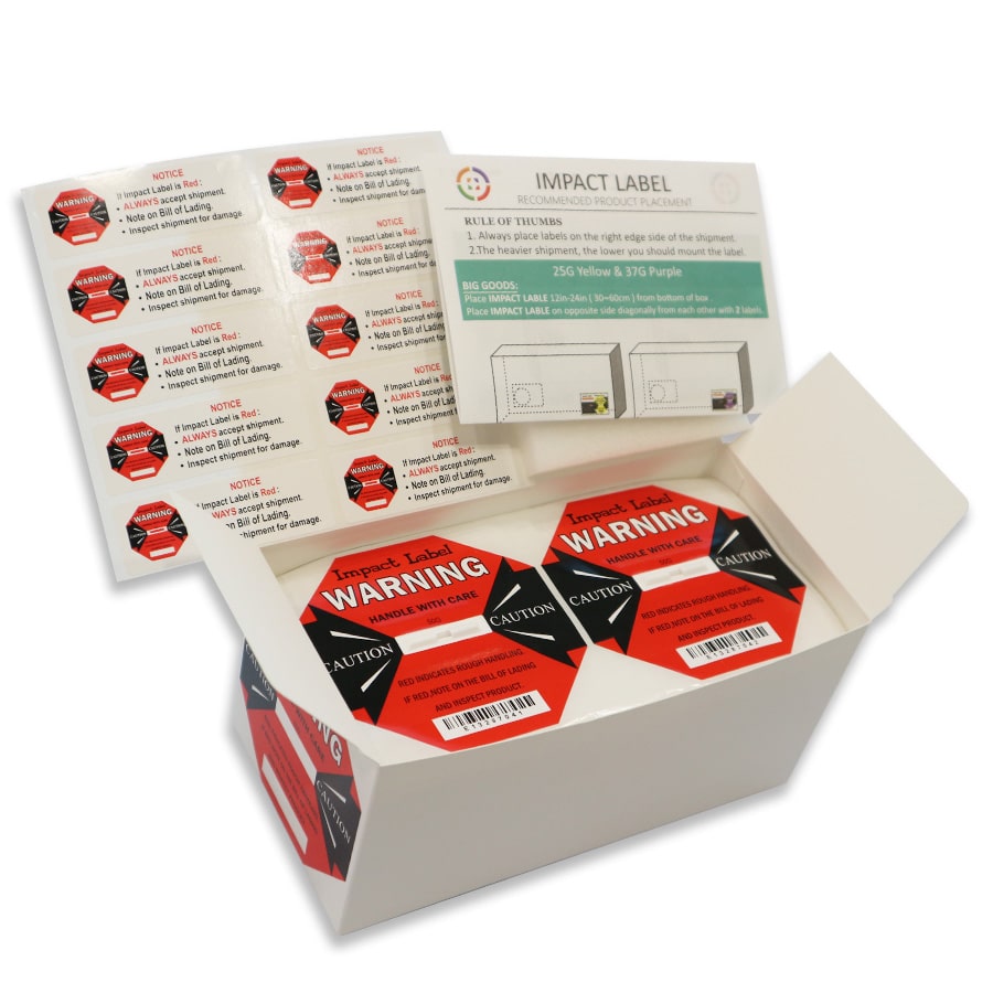 Shipping Impact Label 50G Box of 50  - ShockWatch Label Alternative