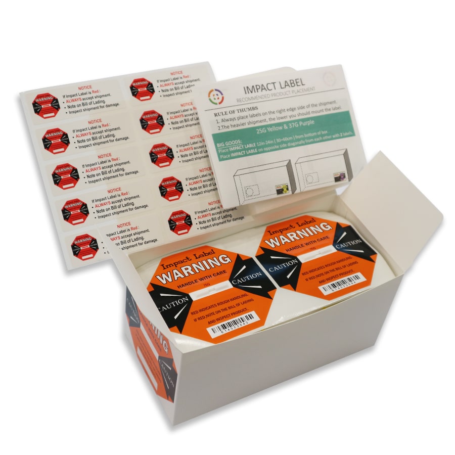 Shipping Impact Label 100G Box of 50  - ShockWatch Label Alternative
