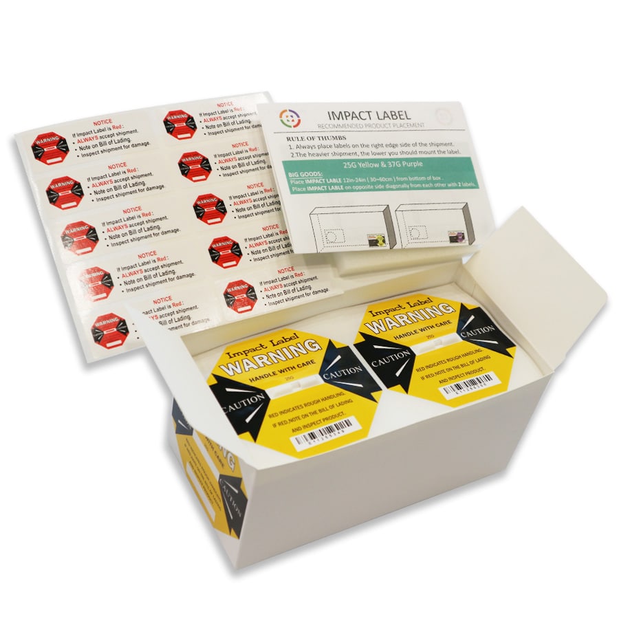 Shipping Impact Label 25G Box of 50  - ShockWatch Label Alternative