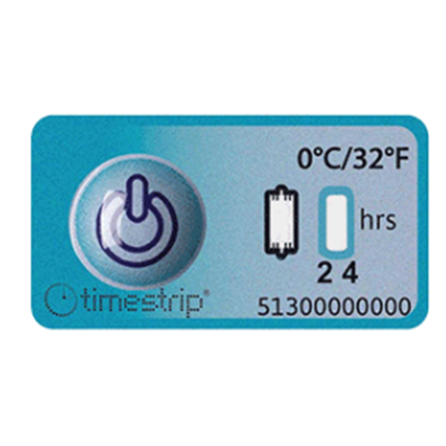 Timestrip Seafood 3°C / 37°F – 2–4 Hour Seafood Temperature Indicator – TP255 – 100 Pack