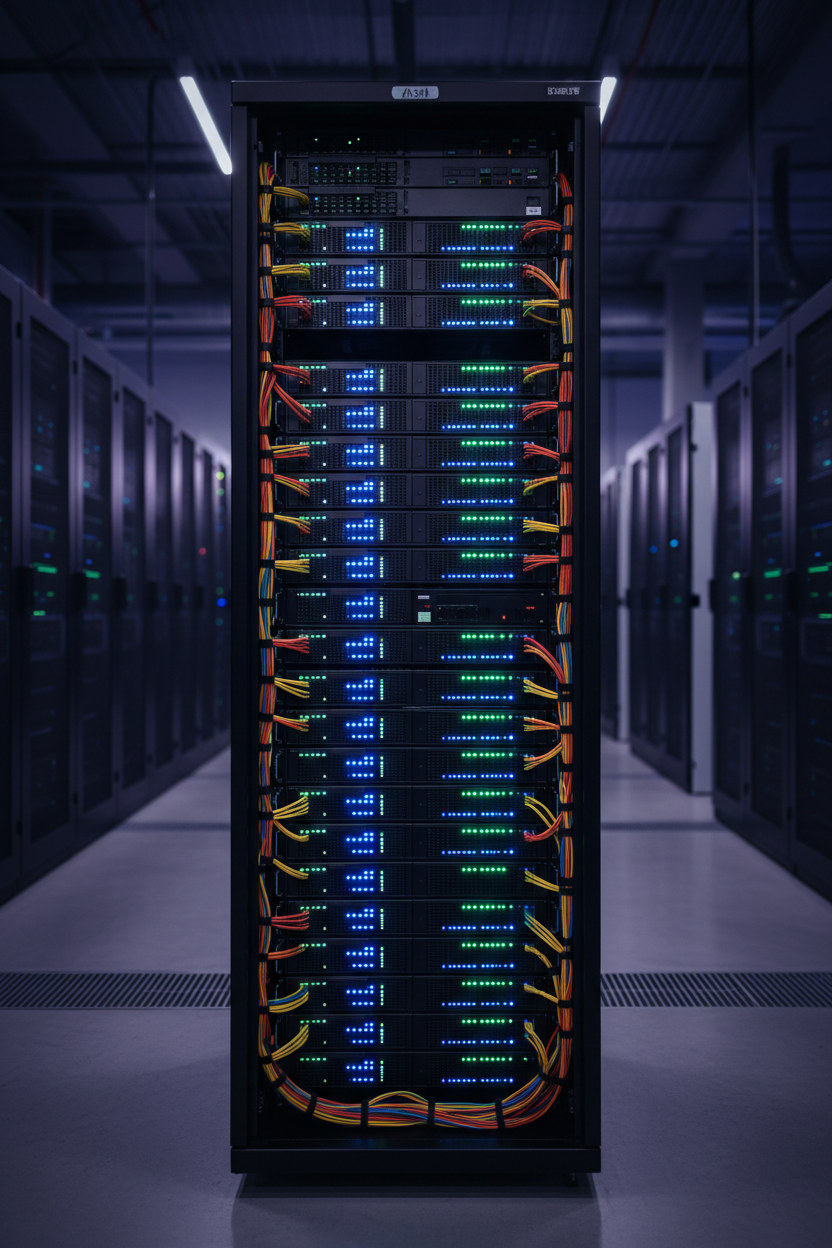 server rack tower in data center that are shipped with high sensitivity impact indicator 5G to replace shockwatch2 